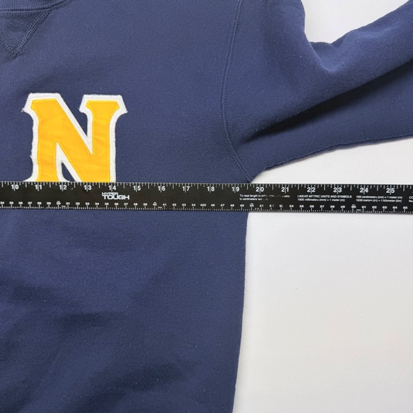 Vintage Russell Athletic Sigma Nu Sweatshirt Navy Blue Made in USA Mens Medium - Picture 9 of 10